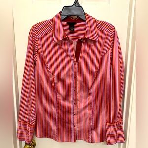 Lane Bryant striped dress shirt